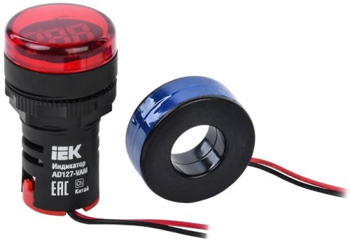 Индикатор значения напряжения и тока IEK KARAT AD127-VAM 22мм 220В IP40 красный фото Индикатор значения напряжения и тока IEK KARAT AD127-VAM 22мм 220В IP40 красный картинка